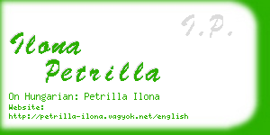 ilona petrilla business card